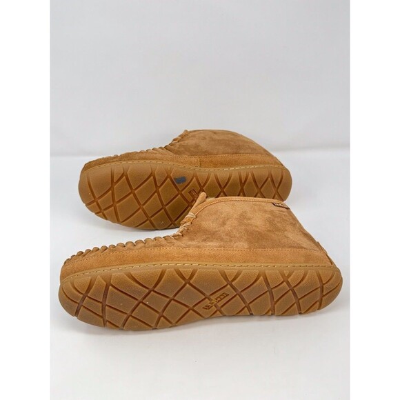 LL Bean Mens Shoes Brown Wicked Good Boot Moc Slipper Shearling Suede US 11 M - Picture 7 of 10